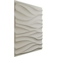 thumbnail image 2 of Ekena Millwork 19 5/8"W x 19 5/8"H Ripple EnduraWall Decorative 3D Wall Panel, UltraCover Satin Blossom White (Covers 2.67 Sq. Ft.), 2 of 6