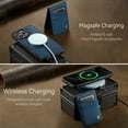 thumbnail image 3 of ELEHOLD Case for iPhone 16 Pro Max, Magnetic Wallet RFID Blocking Case,Leather Flip Cover with Card Holder,Blue, 3 of 11