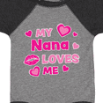 thumbnail image 4 of Inktastic Valentine's Day My Nana Loves Me Hearts and Lips Boys or Girls Baby Bodysuit, 4 of 5