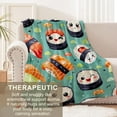 thumbnail image 3 of Sushi Blanket for Adults Kids, Flannel Sushi Blankets Gifts, Japanese Food Sushi Throw Blanket for Sofa Couch Bed Living Room Soft Warm Cozy Sushi Decor 60" x 50", 3 of 6