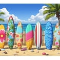 thumbnail image 4 of Colorful Design Surfboard Banner Floral Pattern Tropical Beach for Summer Party Outdoor Decor Vacation, 4 of 7