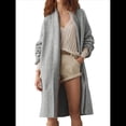 thumbnail image 2 of Cárdigan para Mujer, Grueso, Abierto, de Punto Holgado, de Gran Tamaño, para Otoño, Moderno, para Abrigo Gris M, 2 of 8