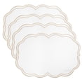 thumbnail image 2 of Saro Lifestyle Embroidered Polka Dot Placemat w/ Scallop Edge (Set of 4) Set of 4 - Gold, 2 of 5