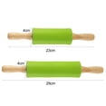 thumbnail image 6 of 2Pcs Small Food Grade Rolling Pins for Children DIY Baking Tool,Silicone Non-sticky Wooden Handle Dumpling Dough Rolling Pins Toy, 6 of 7