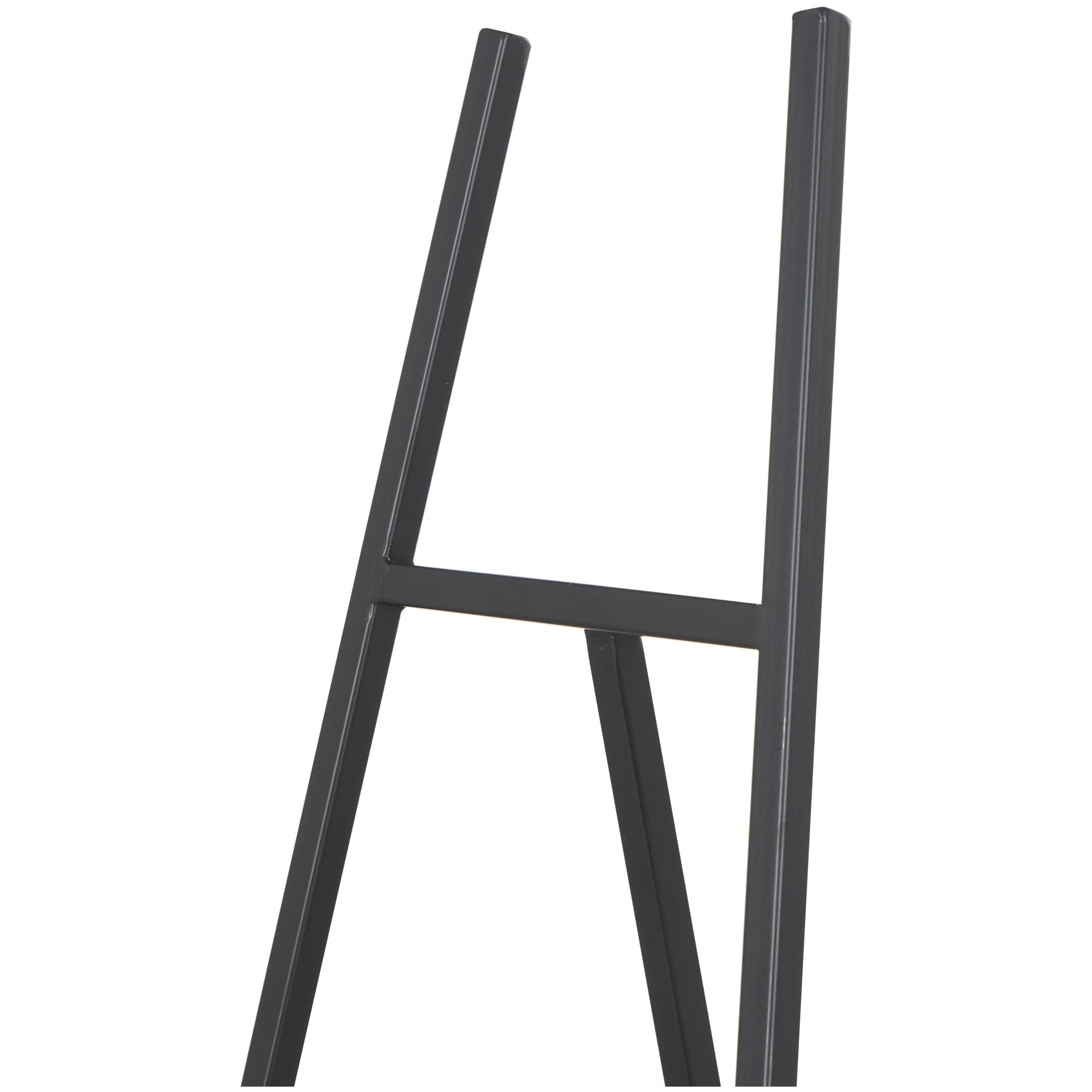 DecMode 20" x 56" Black Metal Tall Adjustable Floor 3 Tier Easel, 1-Piece
