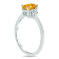 thumbnail image 2 of SZUL Women's Citrine and Diamond Regal Ring in 10K White Gold, 2 of 6