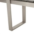 thumbnail image 4 of Noble House Chaves Outdoor Aluminum Dining Bench, Gray, Silver, 4 of 6