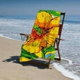 thumbnail image 4 of PHYHOO Yellow Flowers Beach Towel Oversized Microfiber Sand Free Beach Towel Quick Dry, Modern Floral Lightweight Pool Towels for Adults Travel Towel for Gym Yoga Camp Swim 30x60in, 4 of 8