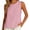 Pink, variant on Women's Cotton Linen Reversible Sleeveless Top Solid Color Summer 2026 Casual Crew Neck Back Button Blouse Loose Fit T Shirt Beach Office Work Wear, Orange, 4XL