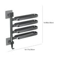 thumbnail image 3 of TIMIFIS Hooks for Hanging Swivel Towel Rack Bathroom No Hole Towel Bar Integral Hook Pole Bathroom Shelf Storage Shelf Storage Rack, 3 of 8