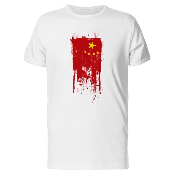 Faded China Flag Tee. Men's -Image by Shutterstock