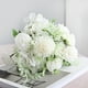 thumbnail image 3 of Naiovety Ramo de rosas artificiales de tela, portátil, decorativo, simulación vívida, interior, hogar, sala de estar, adorno de flores falsas Flores artificiales Blanco Naiovety HA084330-02, 3 of 6