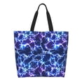 thumbnail image 1 of Disketp Blue Lightning1 Bolsa Tote Estampada para Mujer, Bolso de Hombro y de Mano para Compras y Viajes, 1 of 8