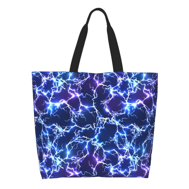 Disketp Blue Lightning1 Bolsa Tote Estampada para Mujer, Bolso de Hombro y de Mano para Compras y Viajes