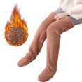 thumbnail image 2 of Mosey Warm Over Knee Fuzzy Socks Thickened Leg Protection Keep Long Warmer Comfortable to Wear Socks Plush Slipper, 2 of 8