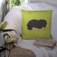 thumbnail image 3 of Carolines Treasures Vietnamese Pot-Bellied Pig Green Fabric Decorative Pillow 14Hx14W multicolor, 3 of 4