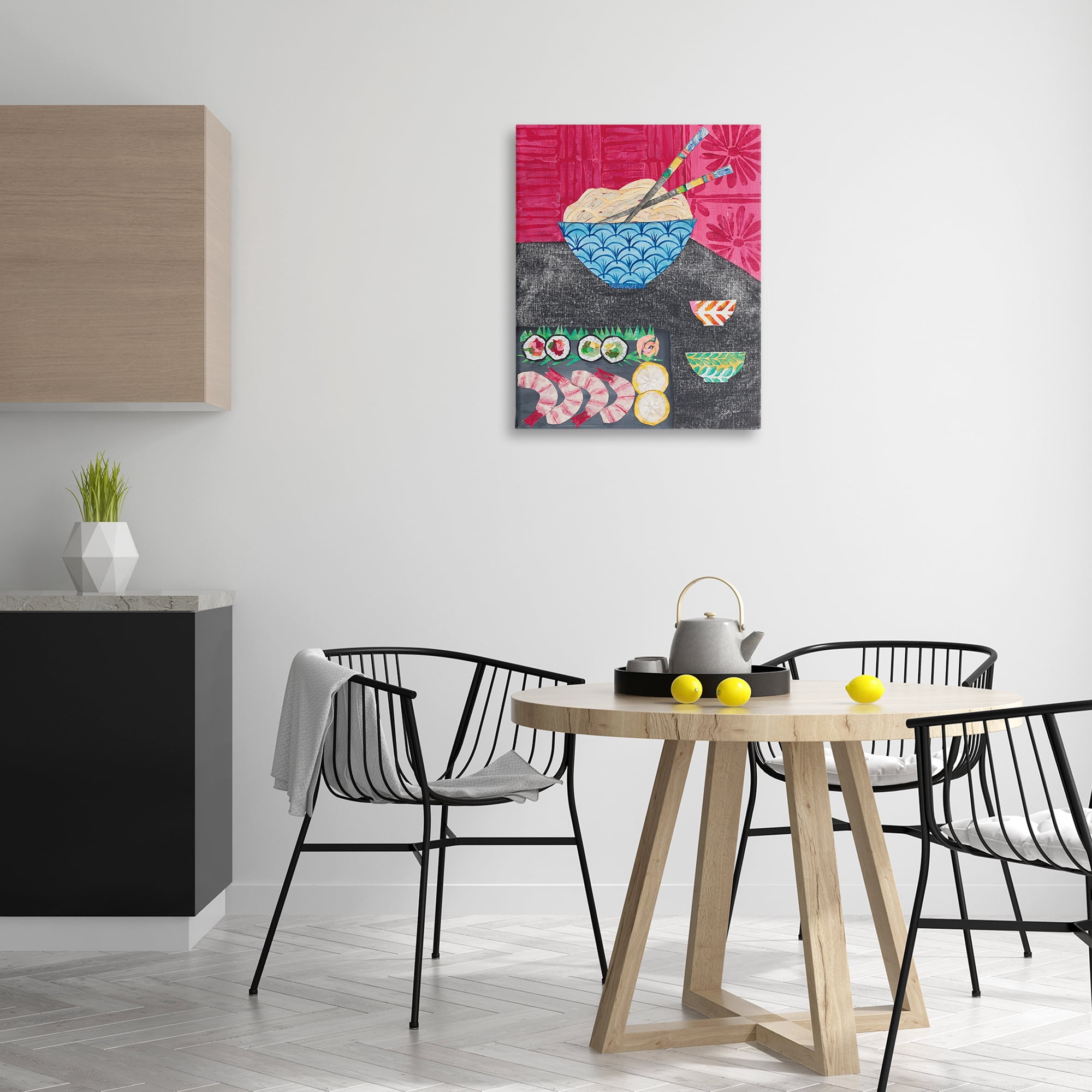 Stupell Industries Patterned Sushi Tablescape Food & Beverage Painting Wrapped Canvas Art Print Wall Art, 24 x 30
