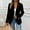 Black, variant on Women's Velvet Suit Blazer Jacket Casual Office Work Long Sleeve One Button Jacket Coat Blazer Pockets