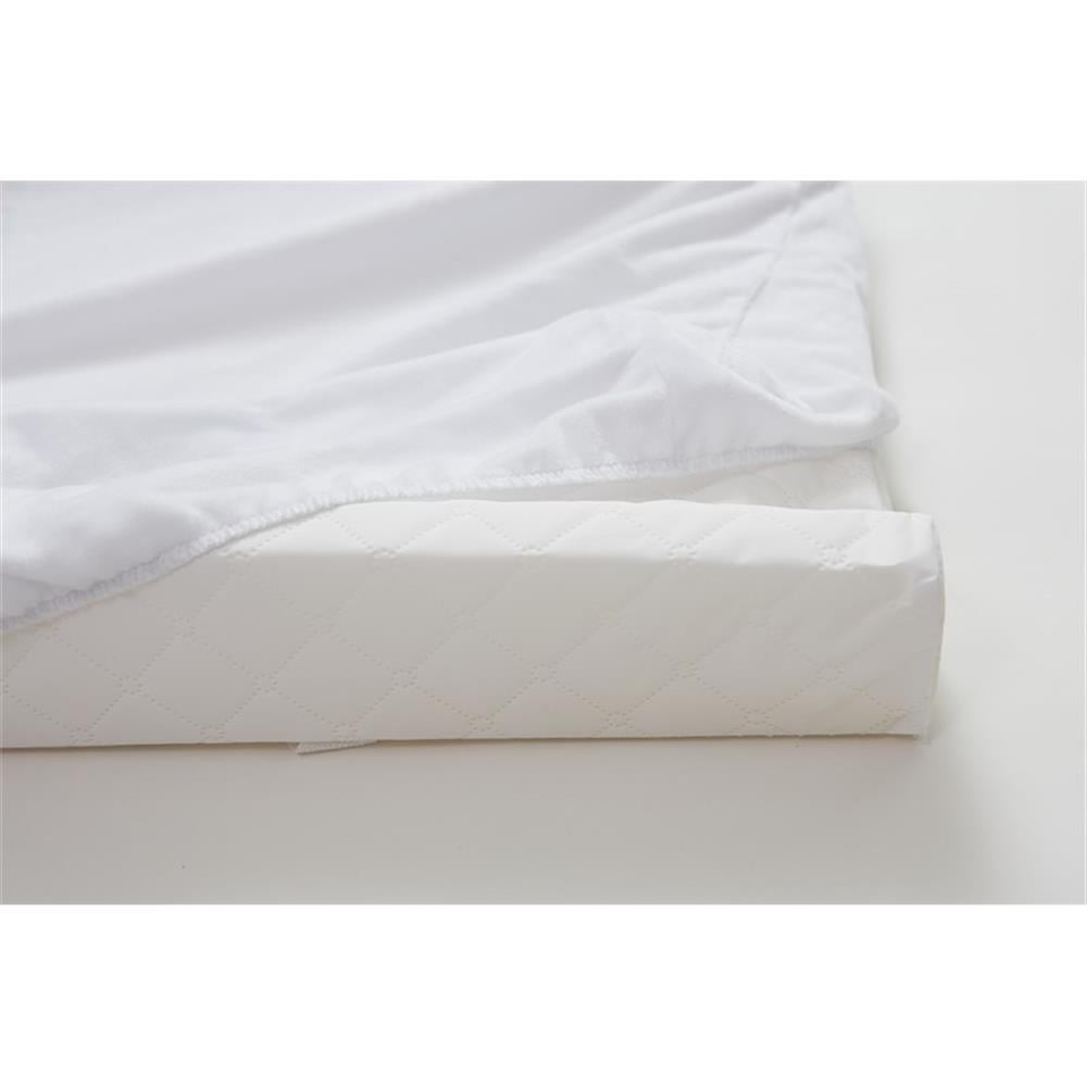 Pemberly Row Contemporary Fabric Contoured Changing Pad Cover in White