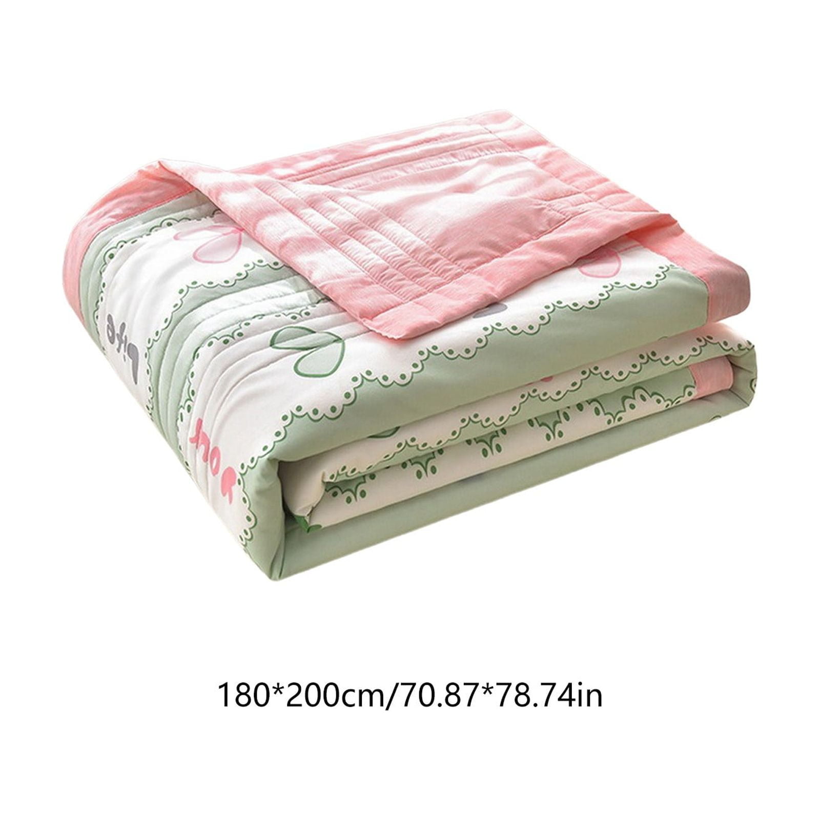 Qocolhg Summer Quilt Bedding Modern Air Conditioner Quilt Cotton Breathable Comforter Print Floral Quilts Bedspread Twin/Full/Queen Size, Machine Washable & Easy to Care, 70.8x78 inch