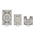 thumbnail image 6 of Better Trends 3 Piece Bathroom Rug Set 100% Cotton Extra Soft Tufted Bath Rug Water Absorbent Non-Slip Bath Mat Machine Washable (Gray) Medallion Collection, 6 of 8
