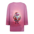 thumbnail image 5 of HOMBOM Womens Christmas Shirts Business Basic Christmas Tree Xmas Button Down 3/4 Sleeve T Shirts for Female V Neck, 5 of 5