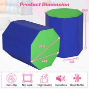 24.4 x 25.6 Gymnastics Octagon Mat Octagon Tumbler Tumbling Mats for Gymnastics Gym Fitness Home,Blue