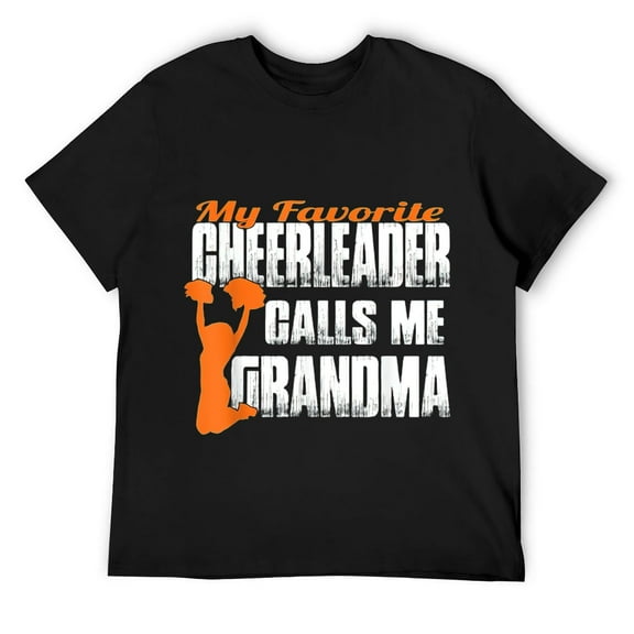 Mens My Favorite Cheerleader Calls Me Grandma Shirt O Black