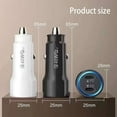 thumbnail image 5 of Universal 40W Dual USB-C (Type-C + Type-C) Fast Charging PD Power Delivery Car Charger for iPhone 15 - White, 5 of 8