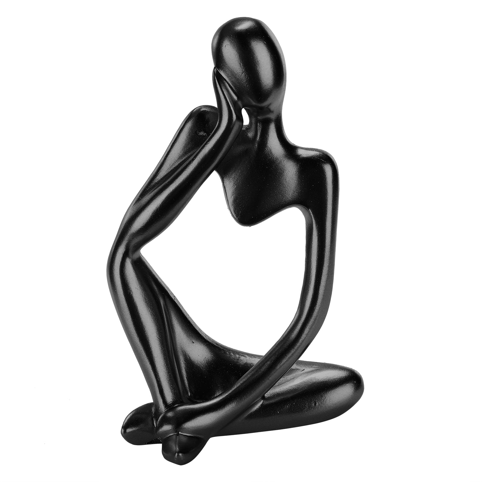 Black Resin Abstract Thinker Statue for Home Decor