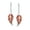 Silver-Red, variant on Womens  Inspired Dangle Gemstone Earrings with Opal Inlay