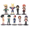 thumbnail image 1 of My Hero Academia Cartoon Character Action Toys, 9 Pieces/set, 1 of 1