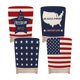 thumbnail image 2 of YiJuHui Independence Day Chair Covers Set of 4, Patriotic Memorial Day 4th of July Decorations for Home Kitchen Dining Party, Reusable Polyester Holiday Chair Back Covers, Flag Theme Party Supplies, 2 of 6