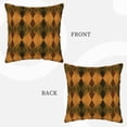 thumbnail image 7 of Velvet Decorative Throw Pillow Covers Set of 2, Soft Square Cushion Cover with Invisible Zipper Rhomboid Background Printing, 16"x16", 7 of 7