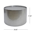 thumbnail image 3 of Braeburn Moderne Table Basse Ronde avec Fer Martelé, Argent, 3 of 3