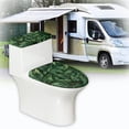 thumbnail image 6 of HELLHERO Banana Leaves Set of 2 Fits All Toilet Shapes Toilet Lid Covers with Elastic Bottom for Elastic Edge, 6 of 8