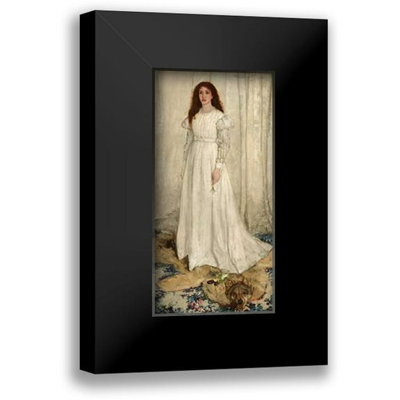 Whistler, James McNeill 9x14 Black Modern Framed Museum Art Print Titled - The White Girl