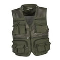 thumbnail image 2 of koolsoo Men Fishing Vest Breathable Multi-Pocket Mesh Waistcoat Photo Travel Work Jacket 3XL, 2 of 9