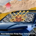 thumbnail image 4 of KUIFORTI Highland Cow Windshield Sun Shade Cute Women Sun Shield Sunflower Auto Front Windshield Sunshade, Keeps Vehicle Cool - 66.53 x 34.44 inches, 4 of 5