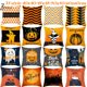 thumbnail image 2 of Funda de almohada geométrica con rayas onduladas para Halloween, cubierta de cojín con diseño de Calavera, calabaza, fantasma, castillo, truco o trato, 2023, 2 of 4