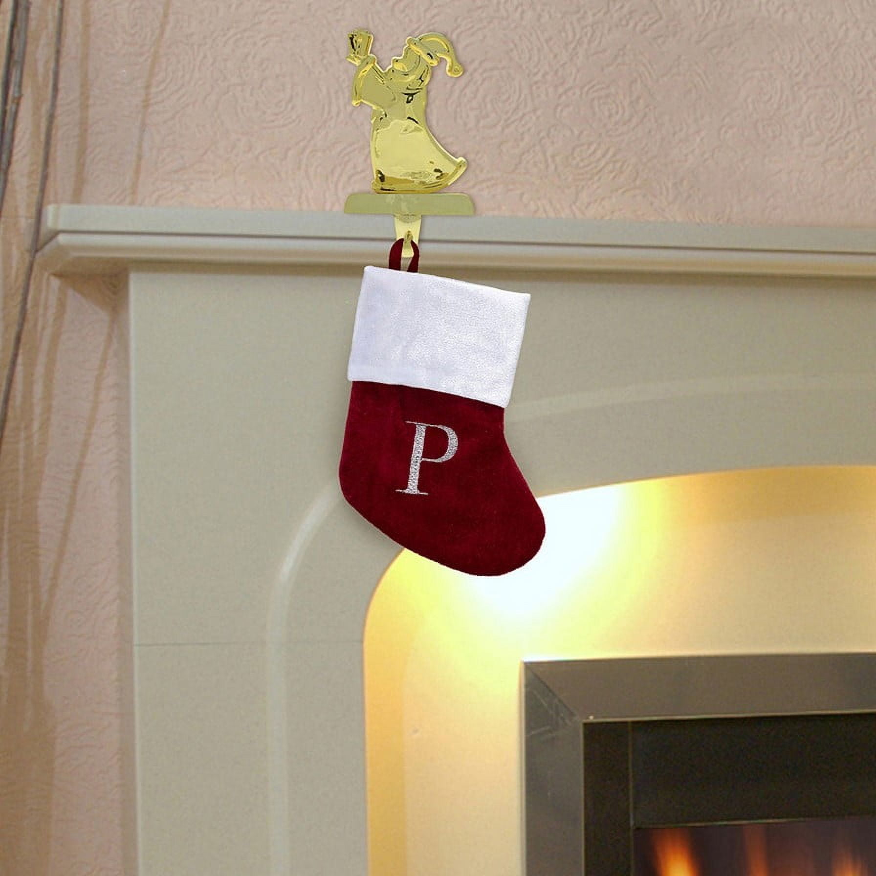 Holiday Time Mini Monogram Stocking, P