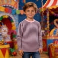thumbnail image 2 of BOOMNY Carnival Toddler Boys Tshirts Long Sleeve T Shirts for Boys Striped Breathable Loose Fit Cozy Childrens Dailywear, 2 of 6