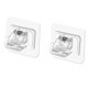 thumbnail image 3 of 2 soportes para barra de cortina, autoadhesivos, transparentes, resistentes, ABS, ajustables, para fijación en casa y oficina., 3 of 12