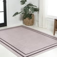 thumbnail image 4 of JONATHAN Y WASHABLE 3 x 5 Area Rug, Sloane 2-Stripe Border Washable - Light Purple/Dark Purple, WSH125D-3, 4 of 7