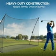 thumbnail image 2 of Shininglove 10x7 ft Golf Practice Net with Carry Bag – Premium Dual-Turf Mat, Fiberglass Frame & Tees, Indoor/Outdoor Chipping Net for Driving Range Training, 2 of 8