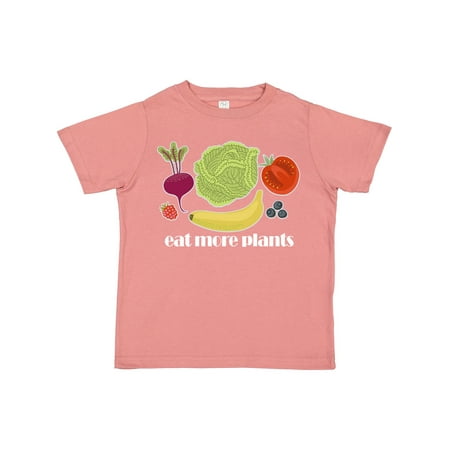 

Inktastic Vegan Eat More Plants Vegetarian Gift Toddler Boy or Toddler Girl T-Shirt