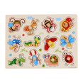 thumbnail image 2 of Kids Wooden Peg Puzzles Set With Alphabet Numbers Fruits Animals And Vehicles, 2 of 9