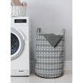 thumbnail image 3 of Abstract Laundry Bag, Continuous Stripes Circular Motifs Polka Dots Illustration, Hamper Basket with Handles Drawstring Closure for Laundromats, 13" x 19", Grey Purpleblue, by Ambesonne, 3 of 4