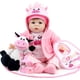 thumbnail image 2 of Muñeca Bebé Realista Reborn Aori Vinilo Suave Cuerpo Completo 22pulg con Vaquita de Peluche y Accesorios Niña Rosa Aori AI68855, 2 of 2