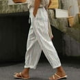 thumbnail image 2 of Ashirexll Pants for Women, Womens Casual Pants, Women's Summer Streel Casual Long Pants with Pockets Fashion Striped Style Drawstring Daily Pants, 2 of 6
